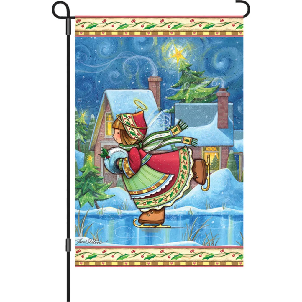 12 in. Christmas Garden Flag - Winter Wonder Angel