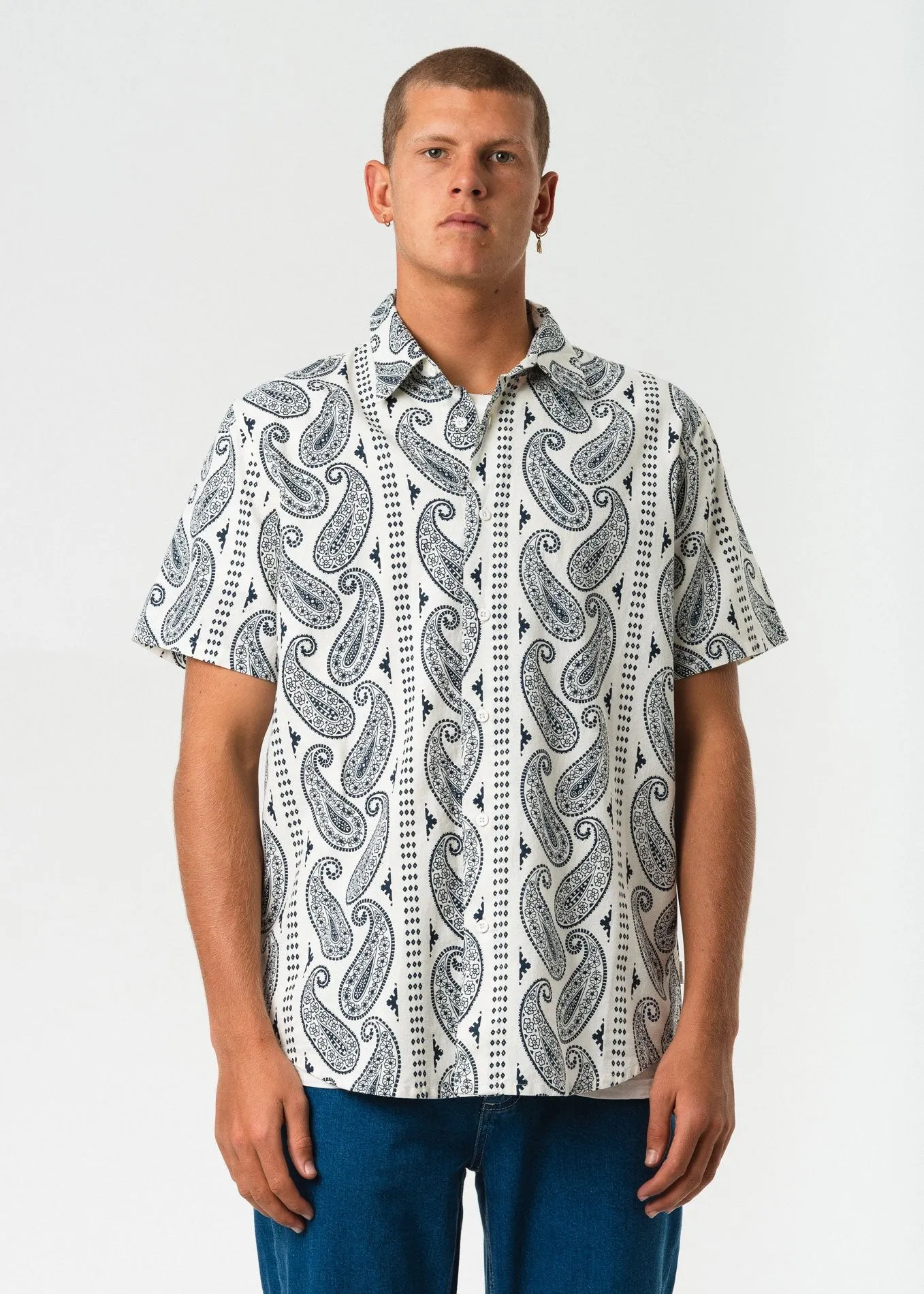 Afends Mens Party Wave - Hemp Short Sleeve Shirt