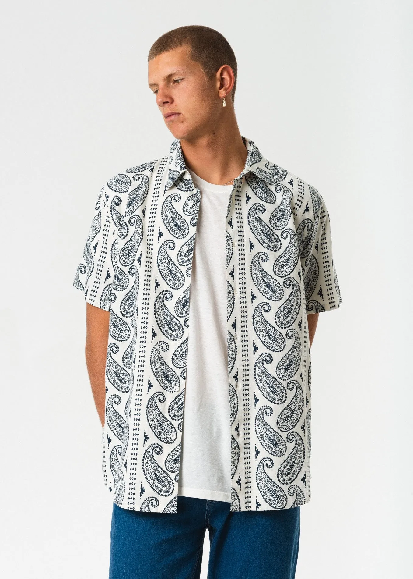 Afends Mens Party Wave - Hemp Short Sleeve Shirt