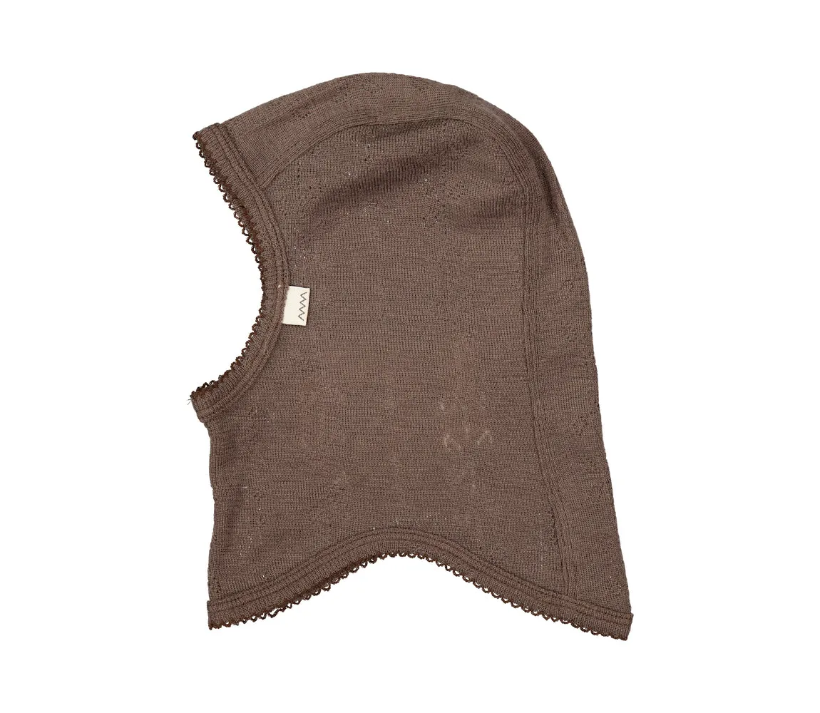 Balaclava, Wool Pointelle Hat - Terre