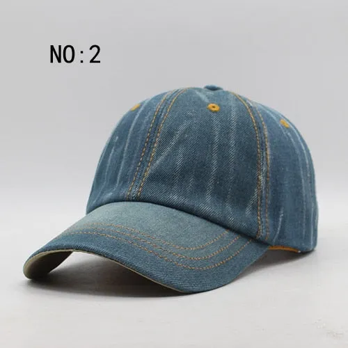 Baseball Cap Men Women Snapback Caps Brand Homme Hats For Women Falt Bone Jeans Denim Blank Gorras Casquette Plain 2019 Cap Hat