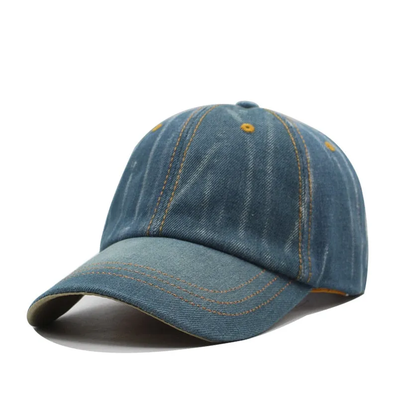 Baseball Cap Men Women Snapback Caps Brand Homme Hats For Women Falt Bone Jeans Denim Blank Gorras Casquette Plain 2019 Cap Hat