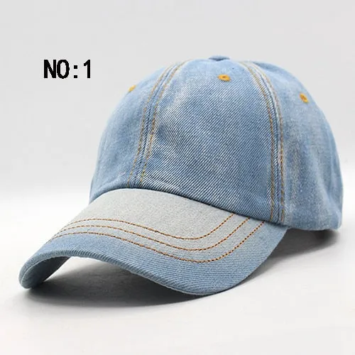 Baseball Cap Men Women Snapback Caps Brand Homme Hats For Women Falt Bone Jeans Denim Blank Gorras Casquette Plain 2019 Cap Hat