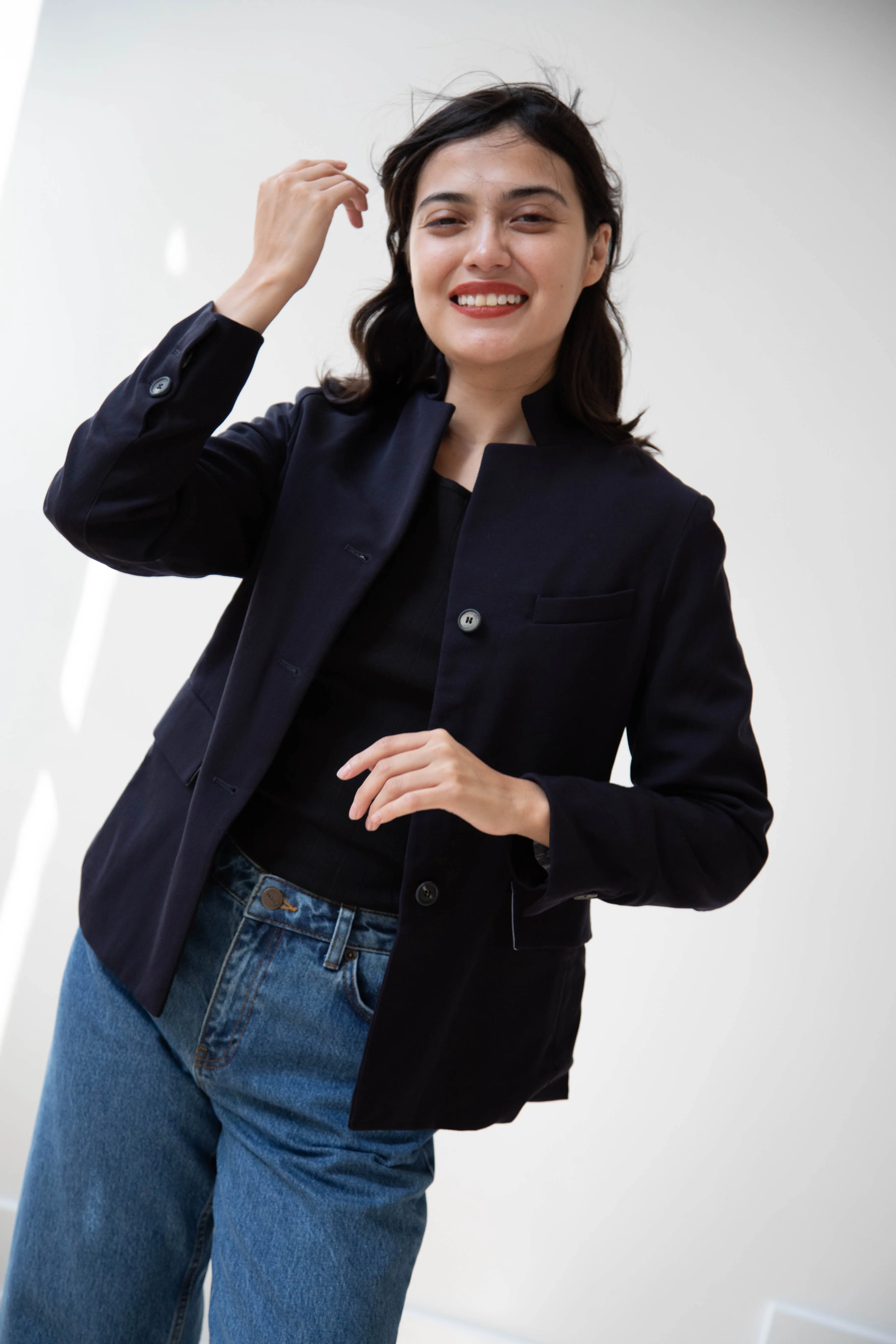 Bergfabel | Giulia Jacket in Navy Wool