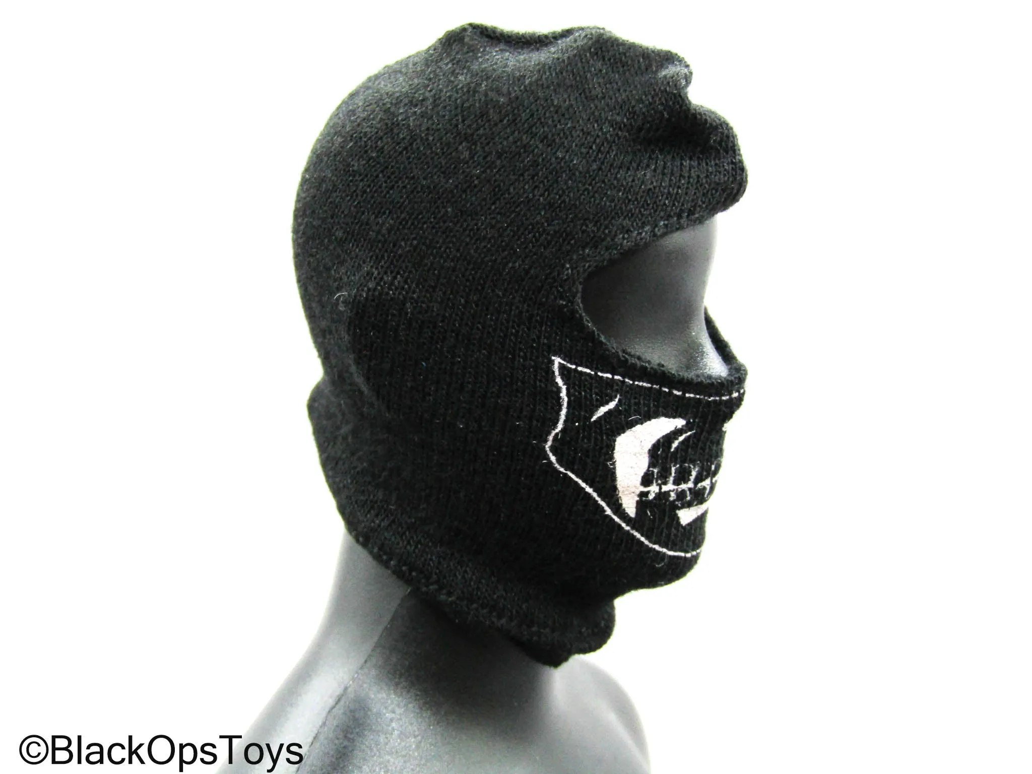 Black Balaclava w/White Skull Detail (x3)