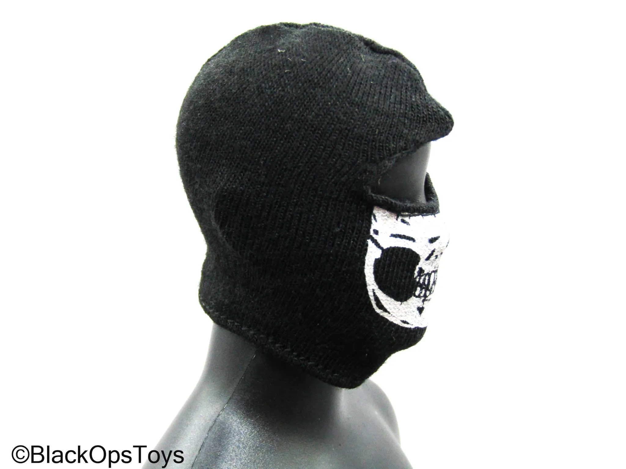 Black Balaclava w/White Skull Detail (x3)