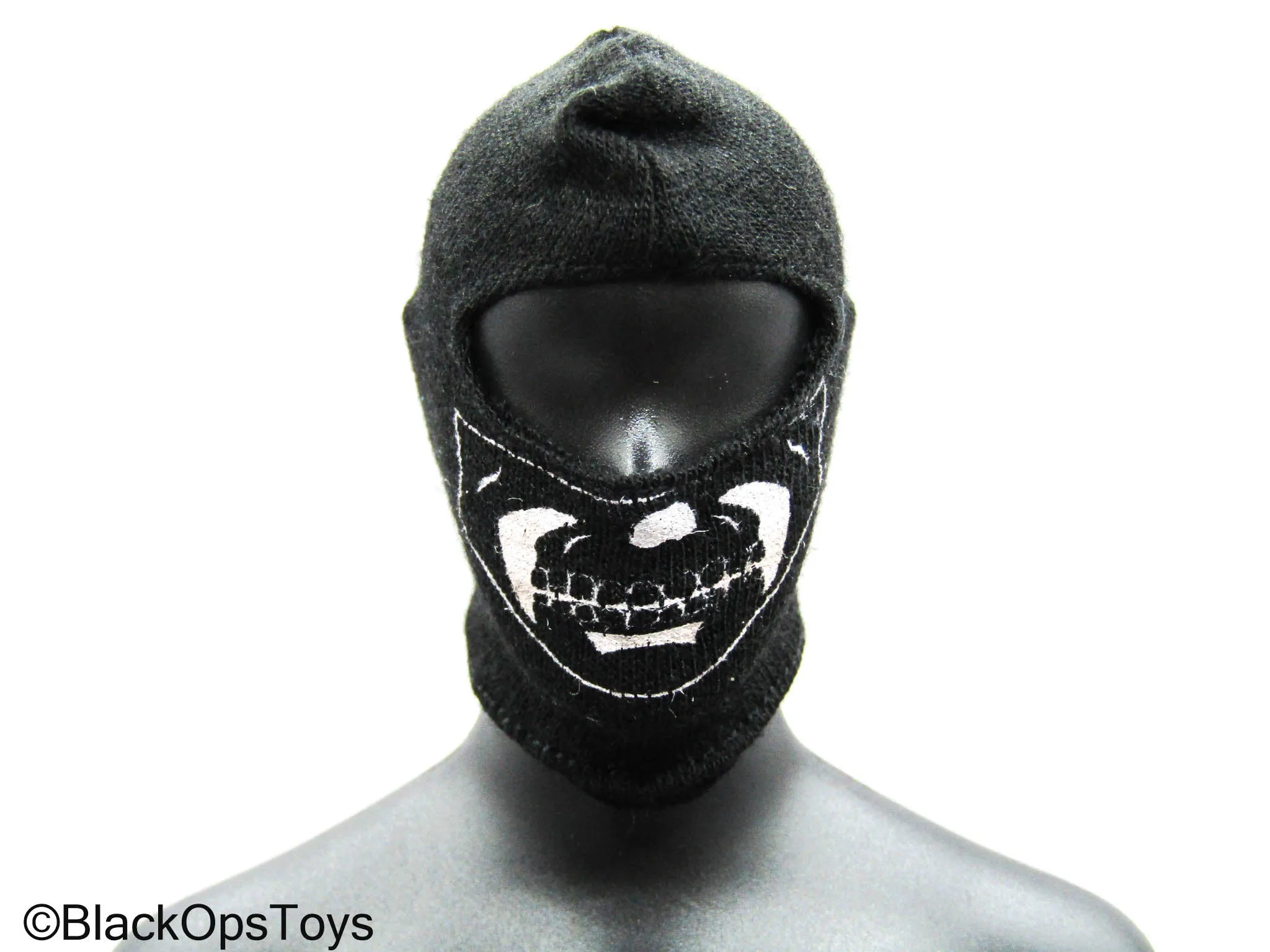 Black Balaclava w/White Skull Detail (x3)