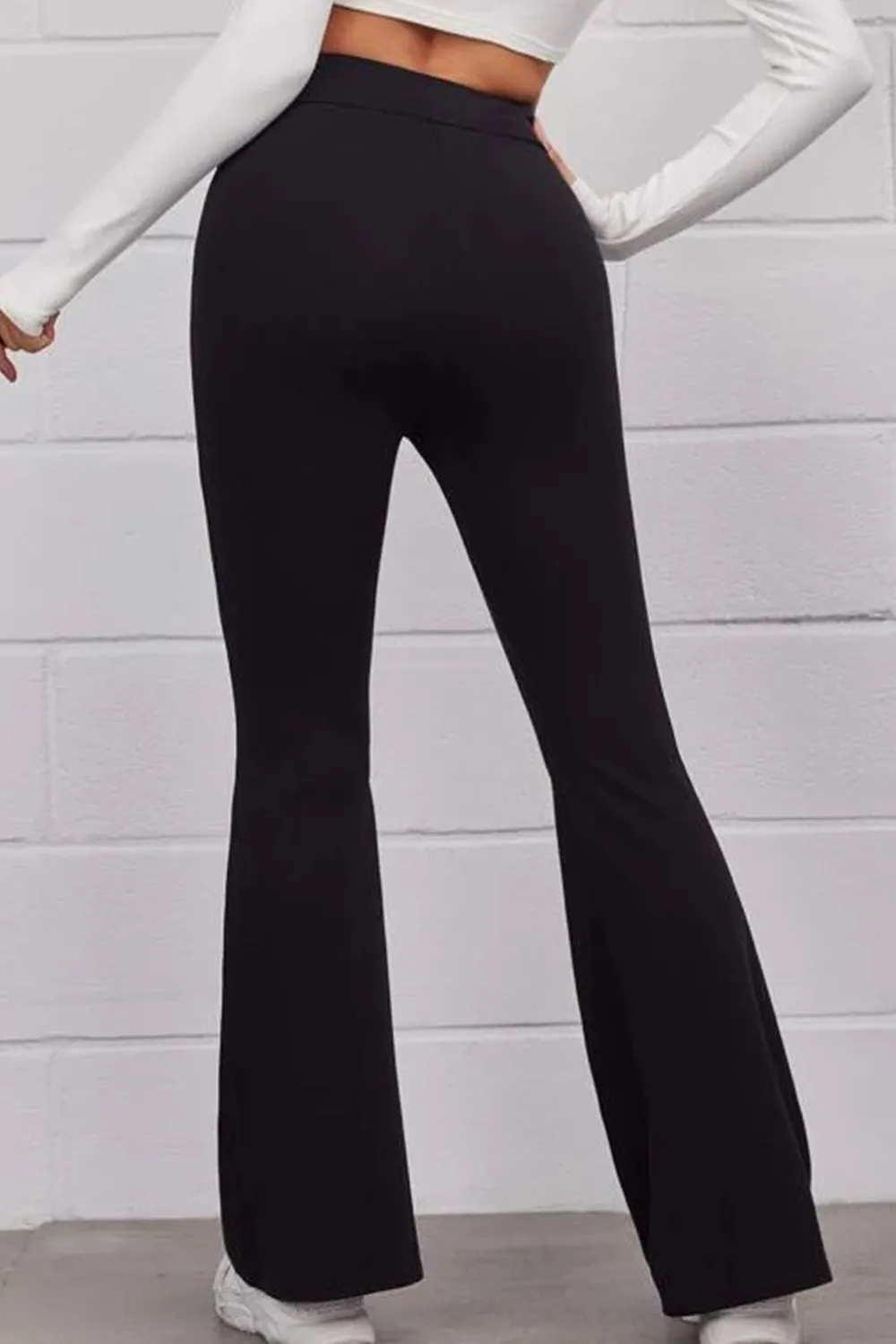 Black Pull On Flared Pants