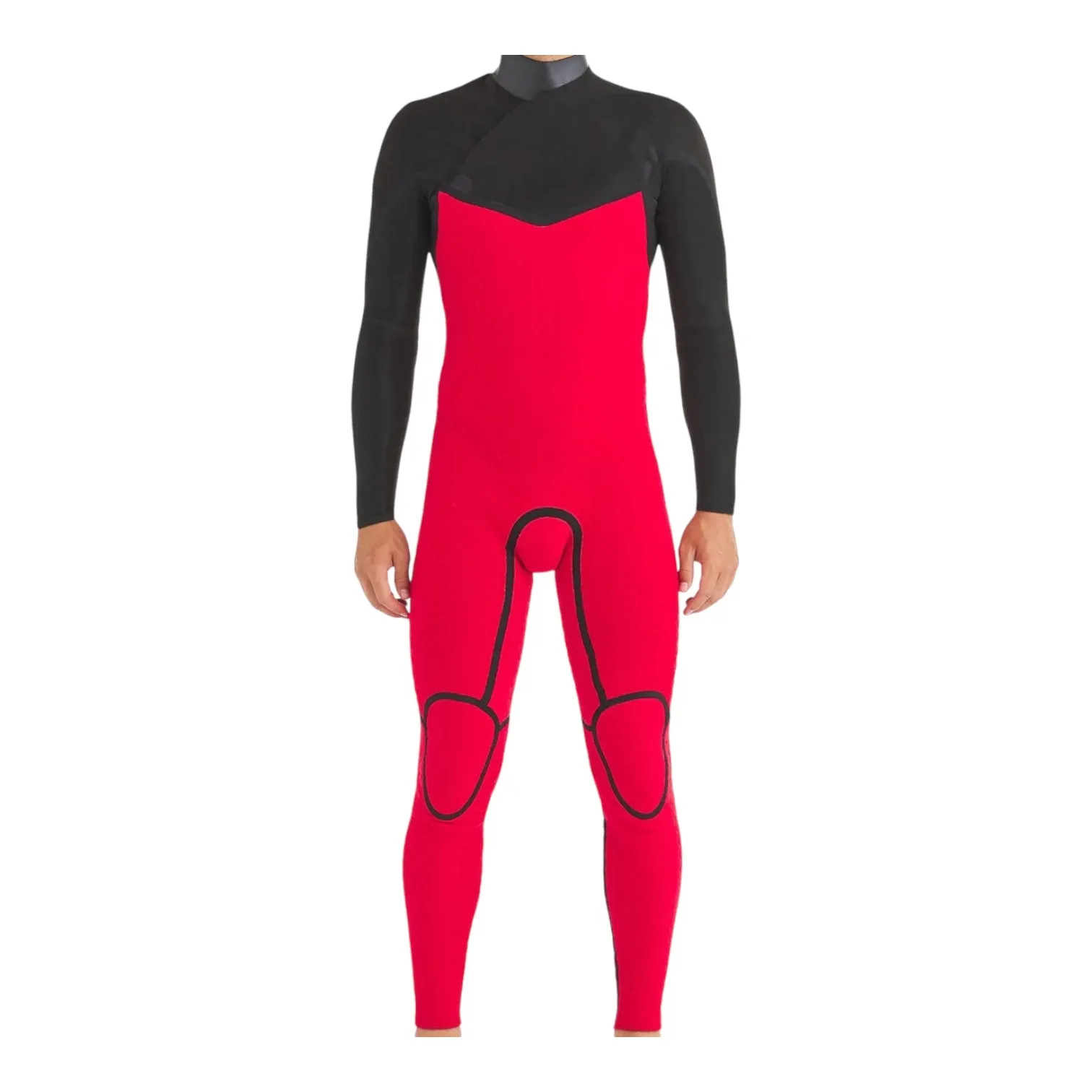 Body Glove Men's Red Cell Hooded 5/4mm Slant Zip Wetsuit - Black