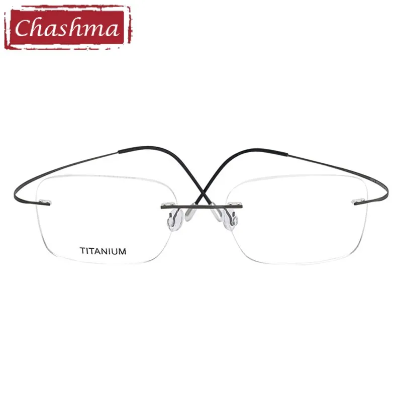 Chashma Unisex RImless Rectangle Titanium Eyeglasses 16016