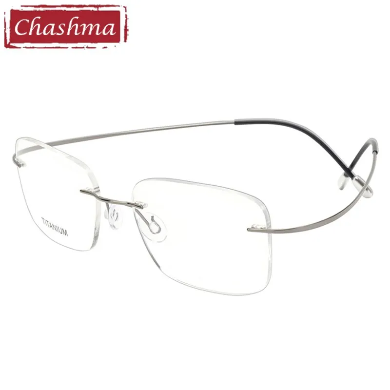 Chashma Unisex RImless Rectangle Titanium Eyeglasses 16016