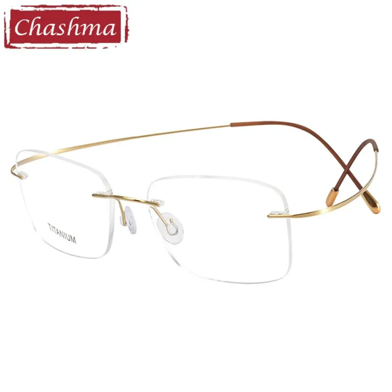 Chashma Unisex RImless Rectangle Titanium Eyeglasses 16016