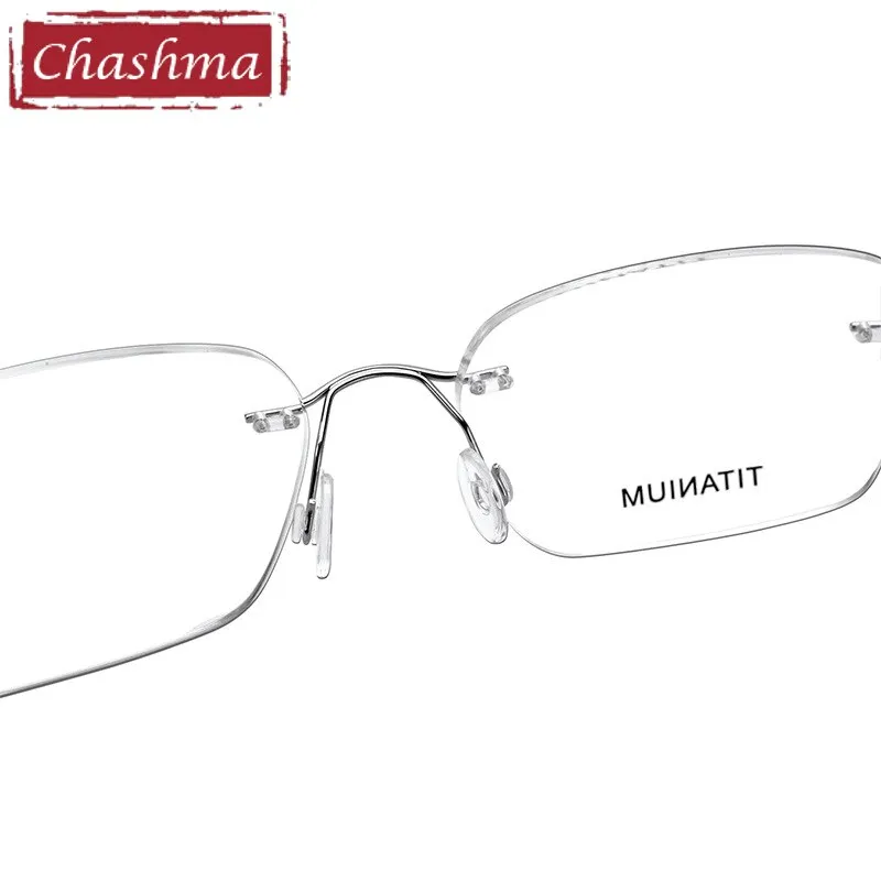 Chashma Unisex RImless Rectangle Titanium Eyeglasses 16016