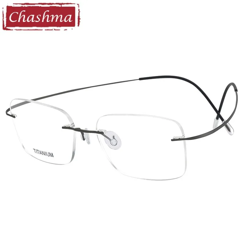 Chashma Unisex RImless Rectangle Titanium Eyeglasses 16016