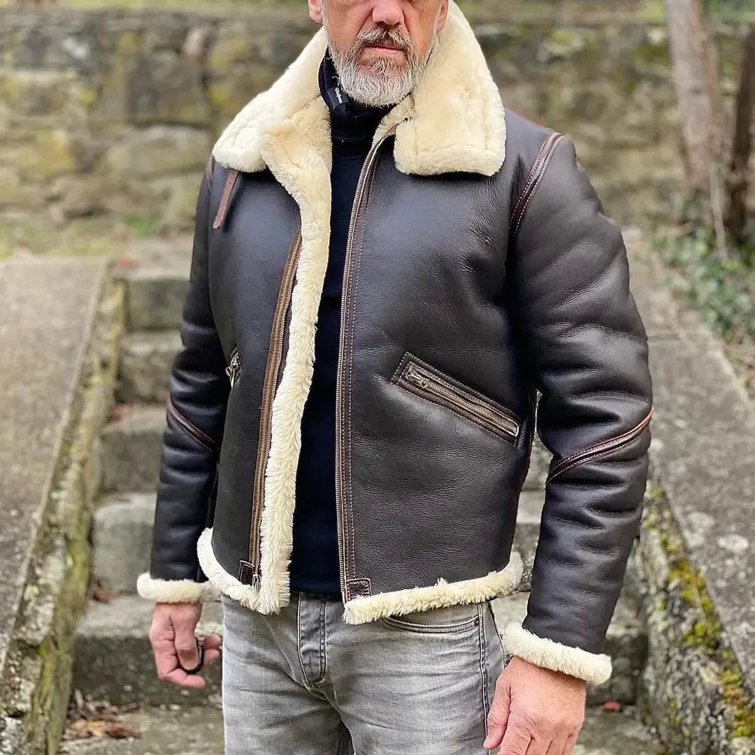 Classic Shearling Leather Jacket