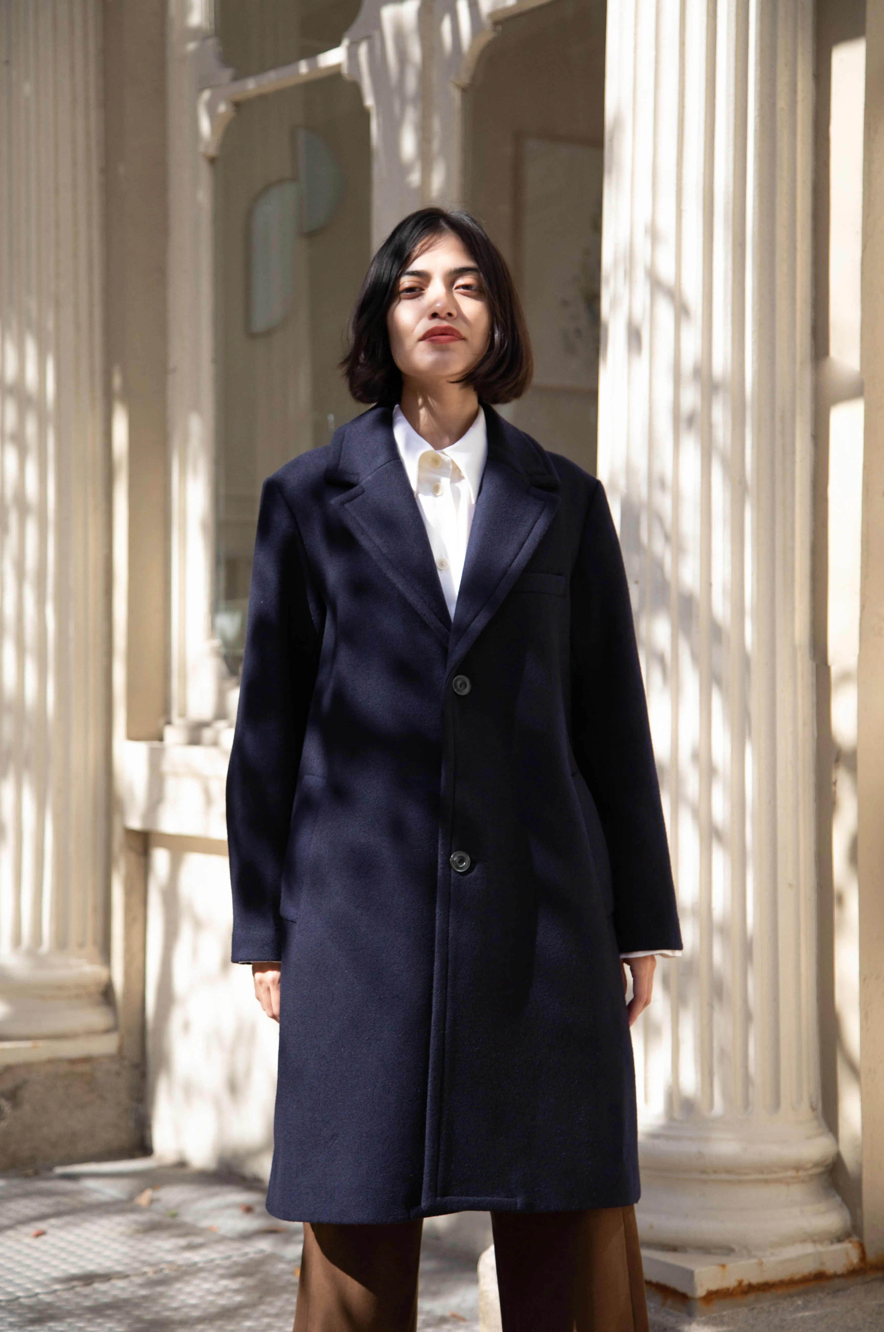 École De Curiosités | Roger Coat in Navy