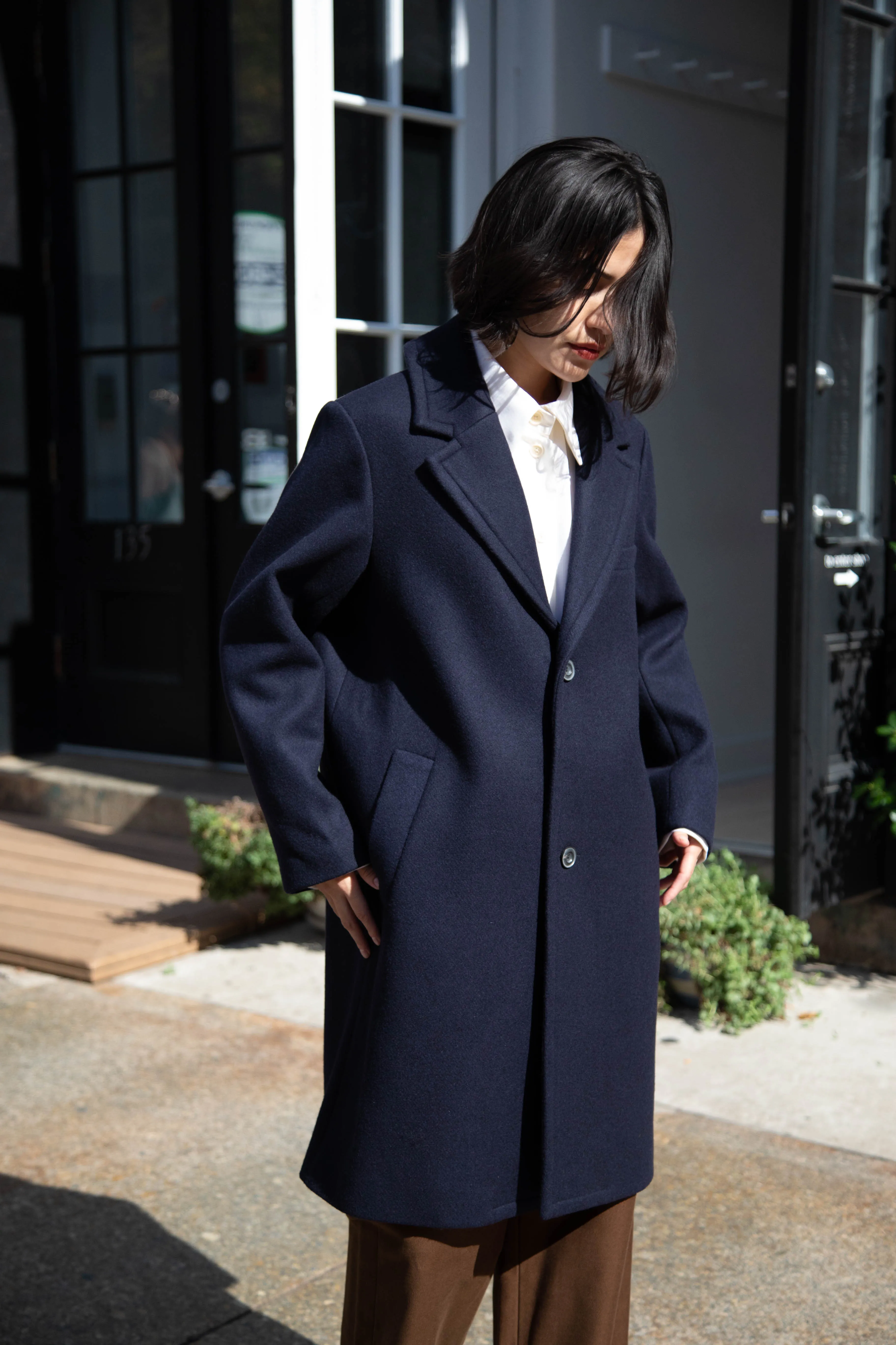 École De Curiosités | Roger Coat in Navy