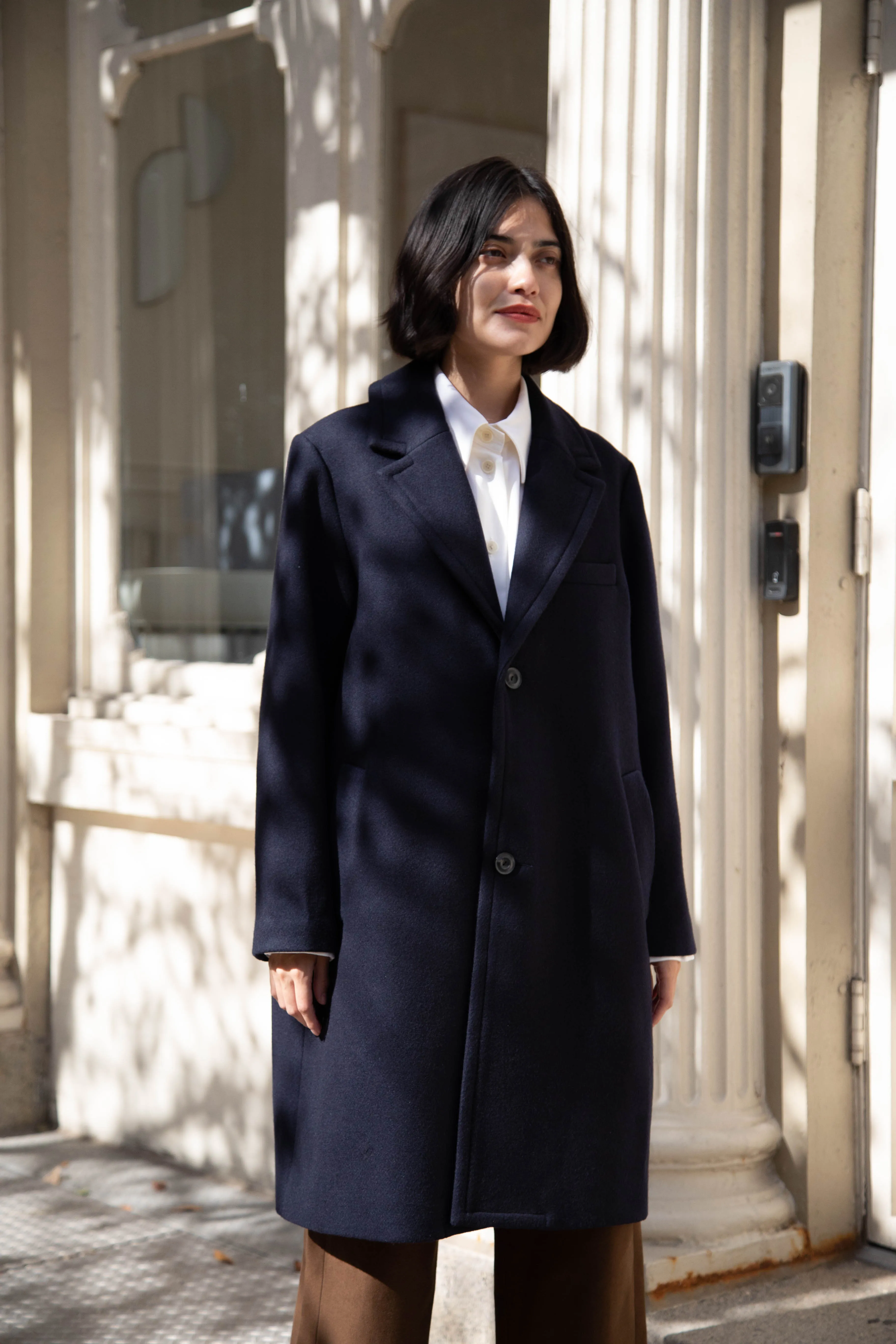 École De Curiosités | Roger Coat in Navy