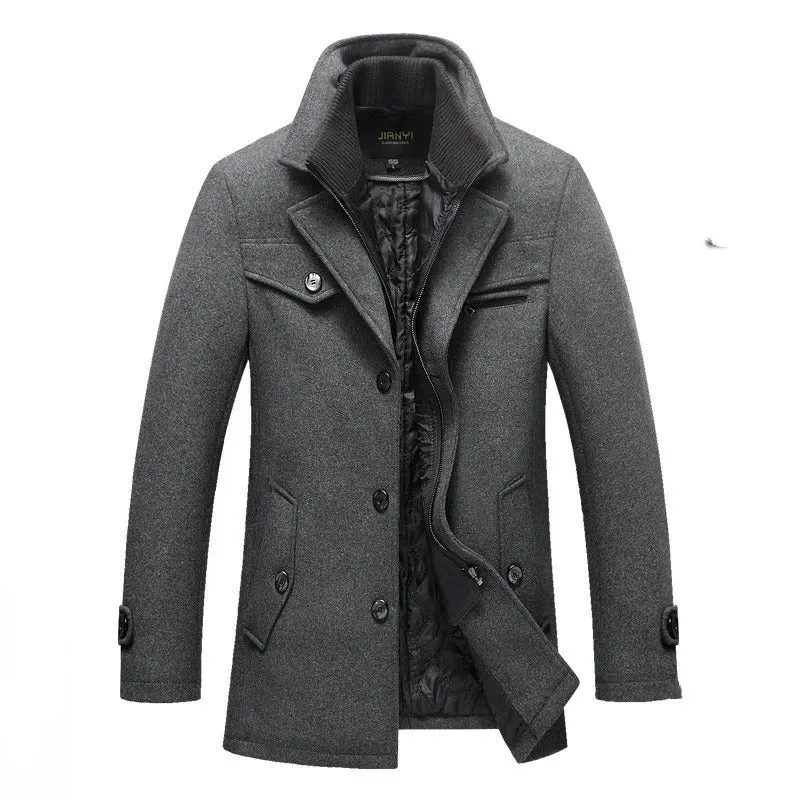 Comfortable Woolen Coat With Zipper and Buttons For Men | Ideal for Winter