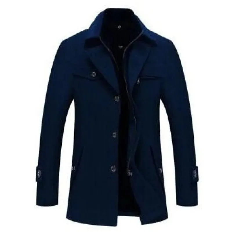 Comfortable Woolen Coat With Zipper and Buttons For Men | Ideal for Winter