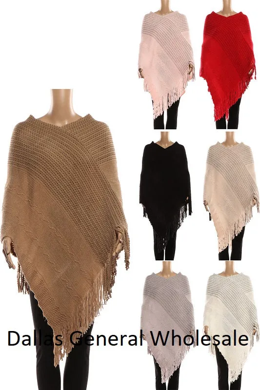 Cute Trendy Sweater Ponchos Wholesale