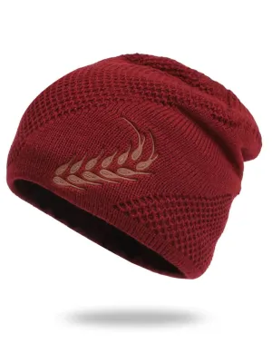 Fashion Warm Knitted Ski Beanie with Wheat Ear Pattent S4794829