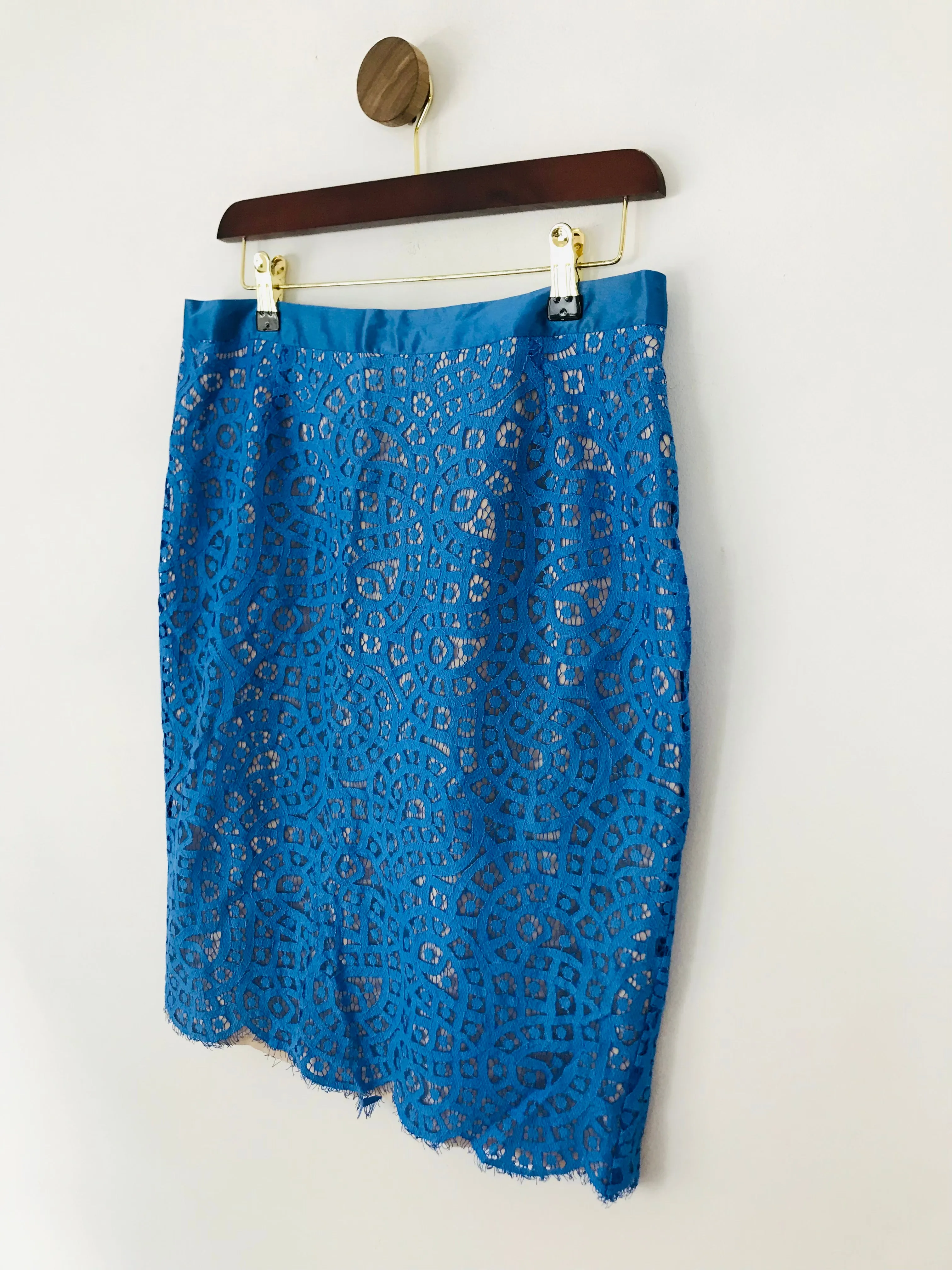 Fenn Wright Manson Women's Lace Pencil Skirt | UK14 | Blue