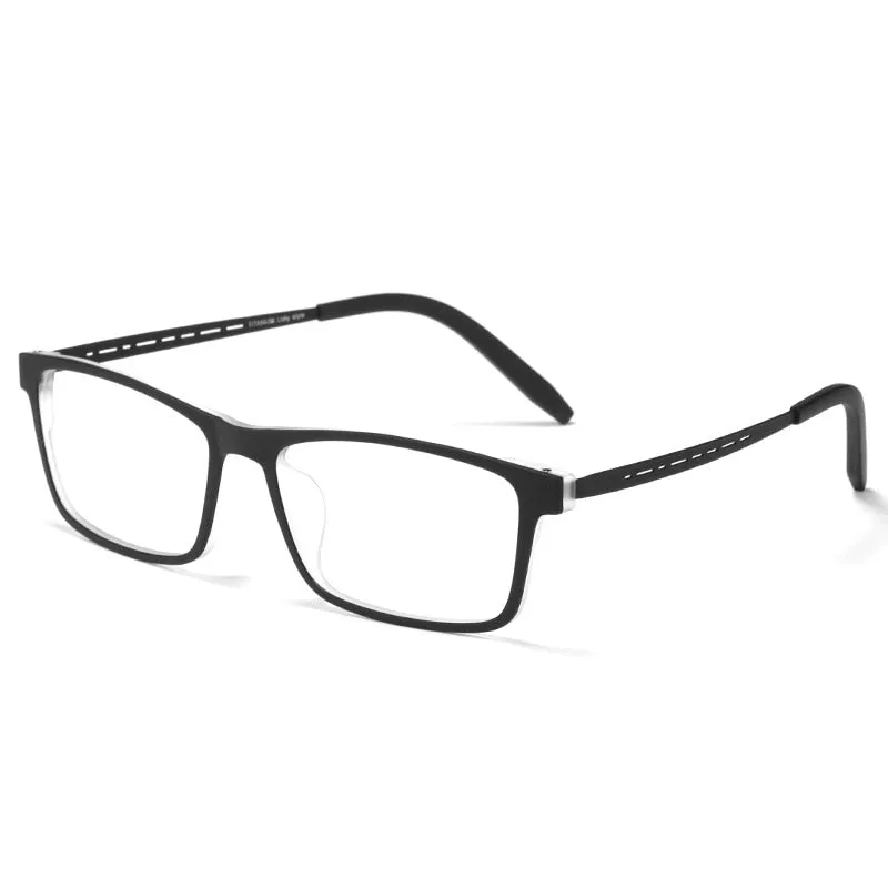 Gmei Men's Full Rim Square Large Tr 90 Titanium Eyeglasses 8822t