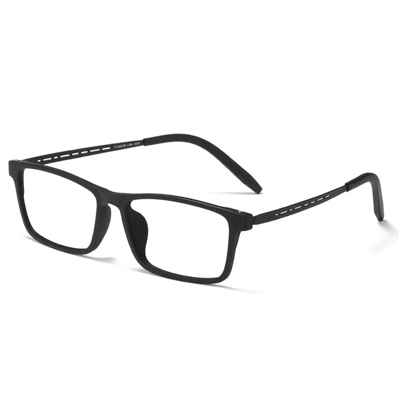 Gmei Men's Full Rim Square Large Tr 90 Titanium Eyeglasses 8822t