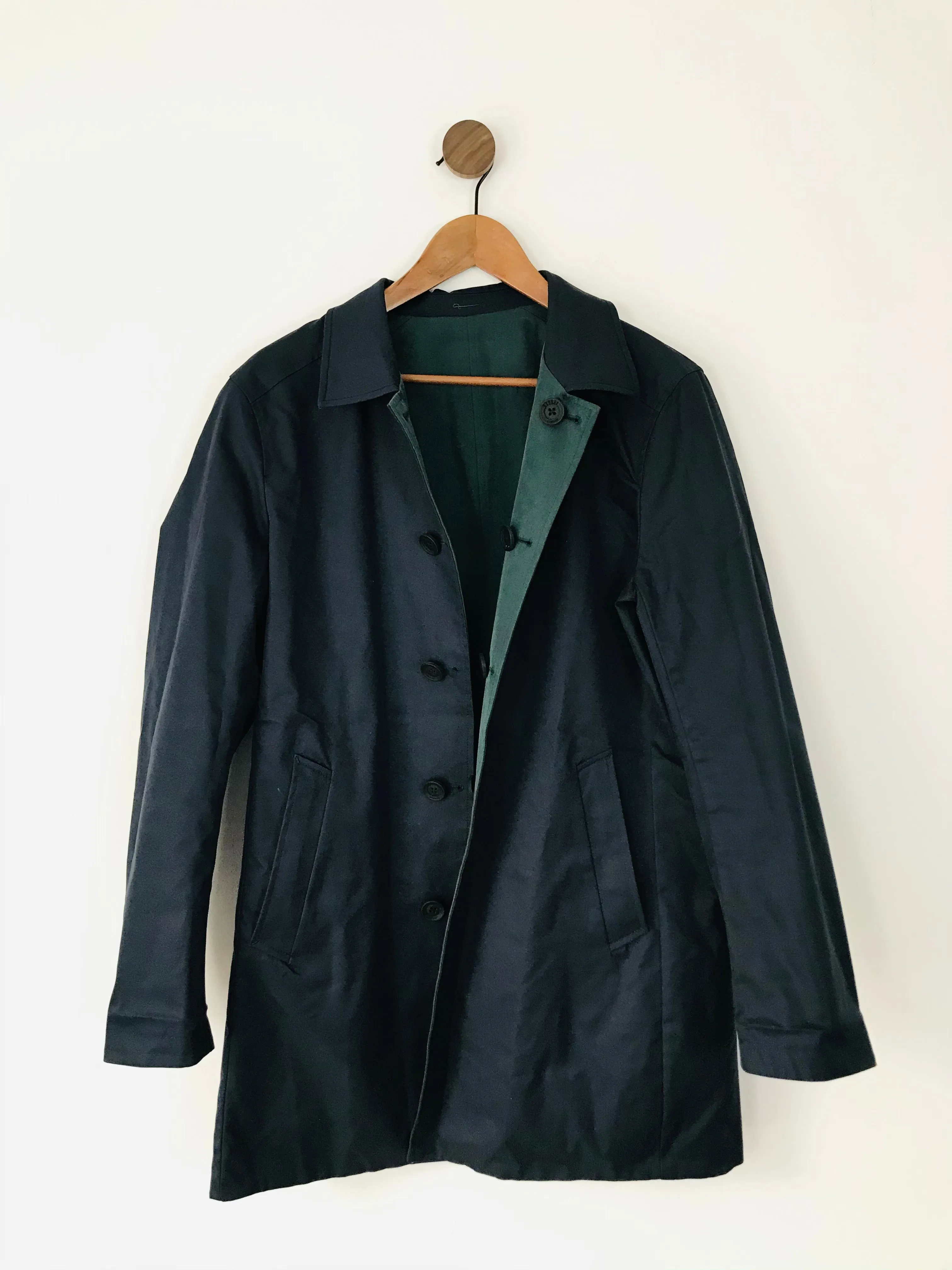 Guards London Men’s Reversible Overcoat Hunting Jacket | 38 M | Navy Blue Green