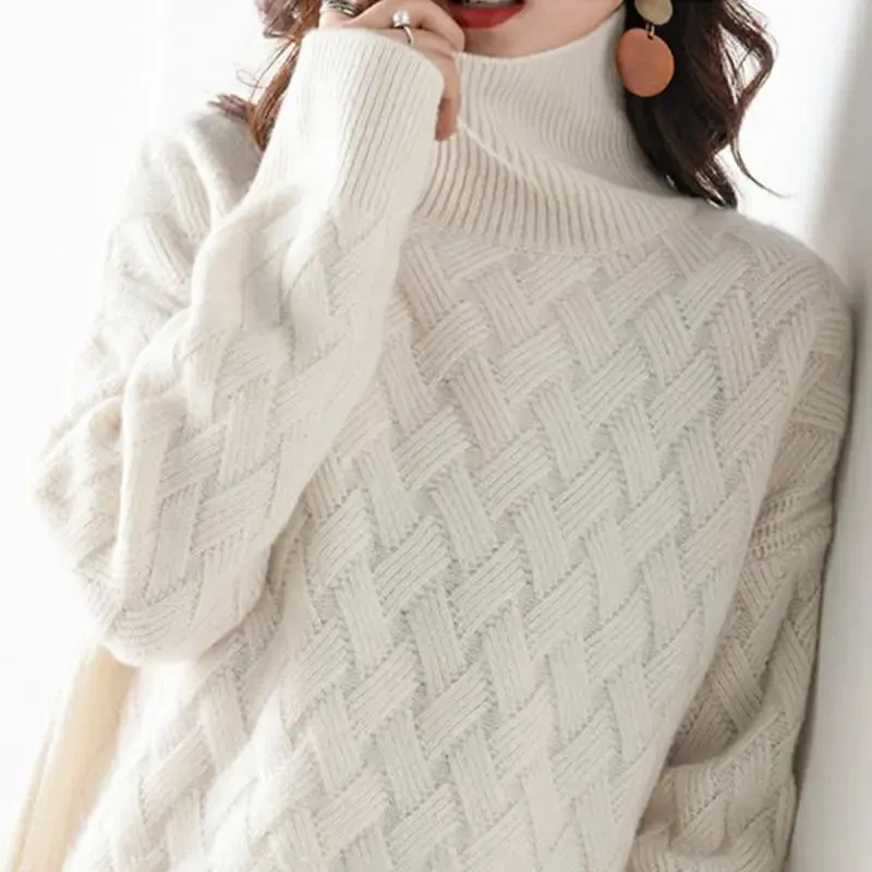 Ivyshape | Autumn Turtleneck Sweater