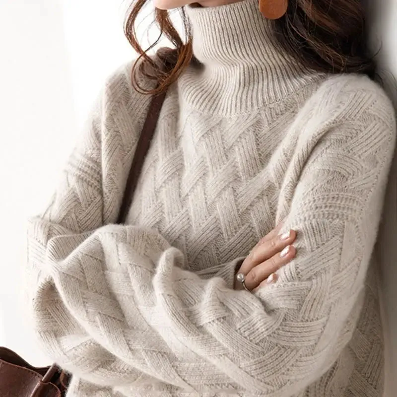 Ivyshape | Autumn Turtleneck Sweater