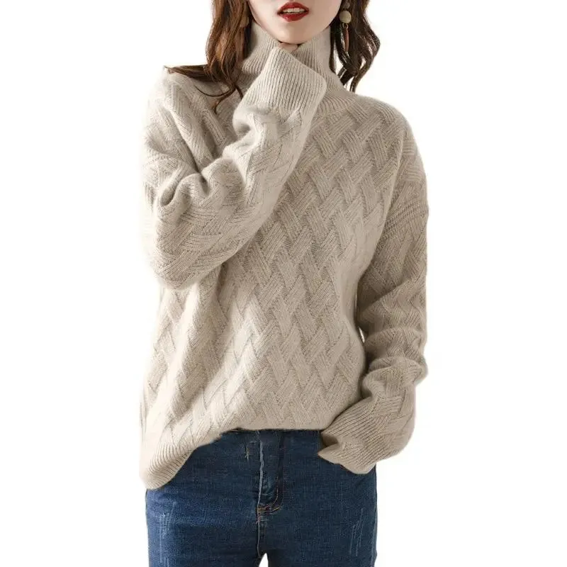 Ivyshape | Autumn Turtleneck Sweater