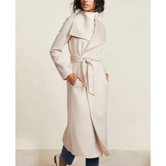 Love Guaranteed 2023 Susan Whitaker White Wool Long Coat