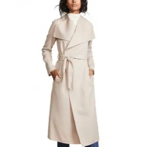 Love Guaranteed 2023 Susan Whitaker White Wool Long Coat