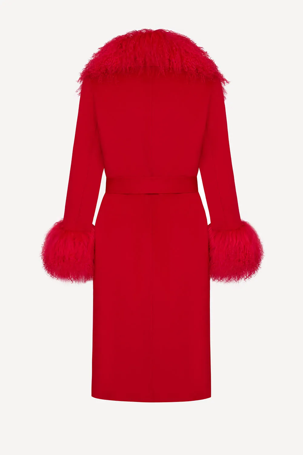 Million dollar baby coat in red