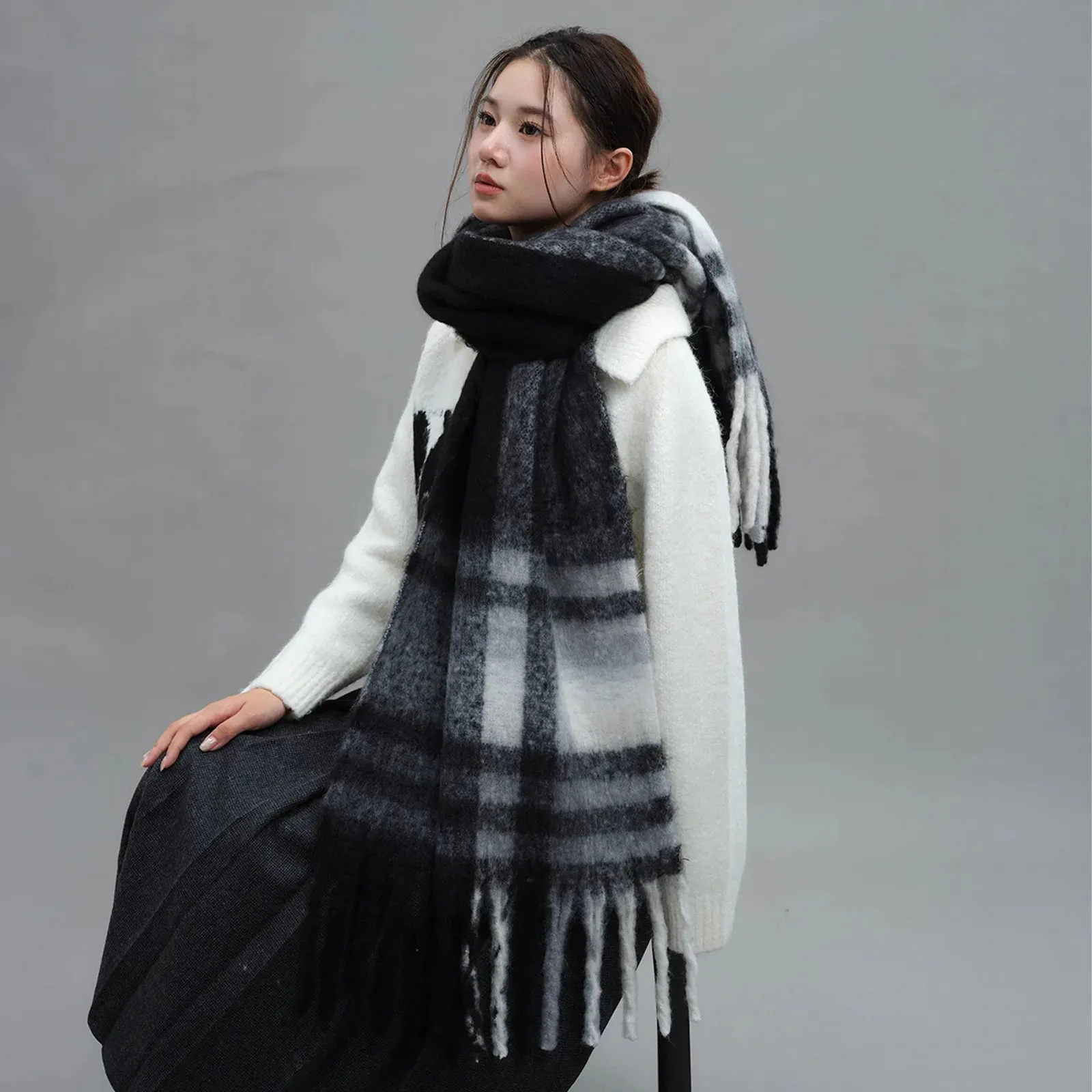 New Winter Imitation Cashmere Fashion Neck Scarves Thickened Warm Scarf