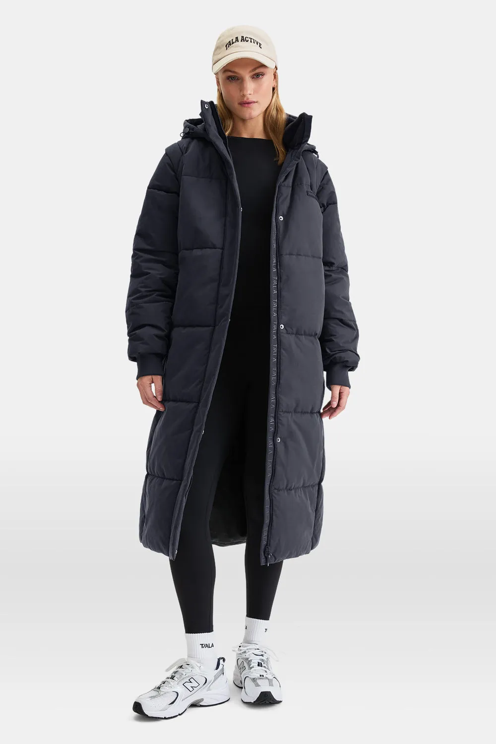 POLAR LONG LINE MULTIWAY 4-IN-1 PUFFER COAT - BLACK