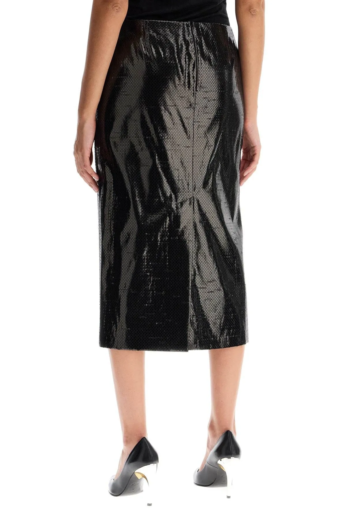 SILK TARPAULIN SKIRT