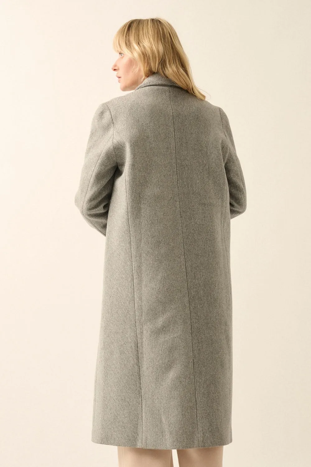 Urban Empress Calf-Length Overcoat - Gray