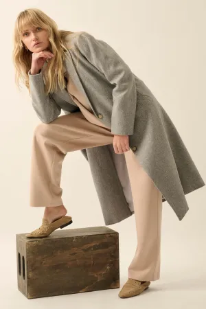 Urban Empress Calf-Length Overcoat - Gray