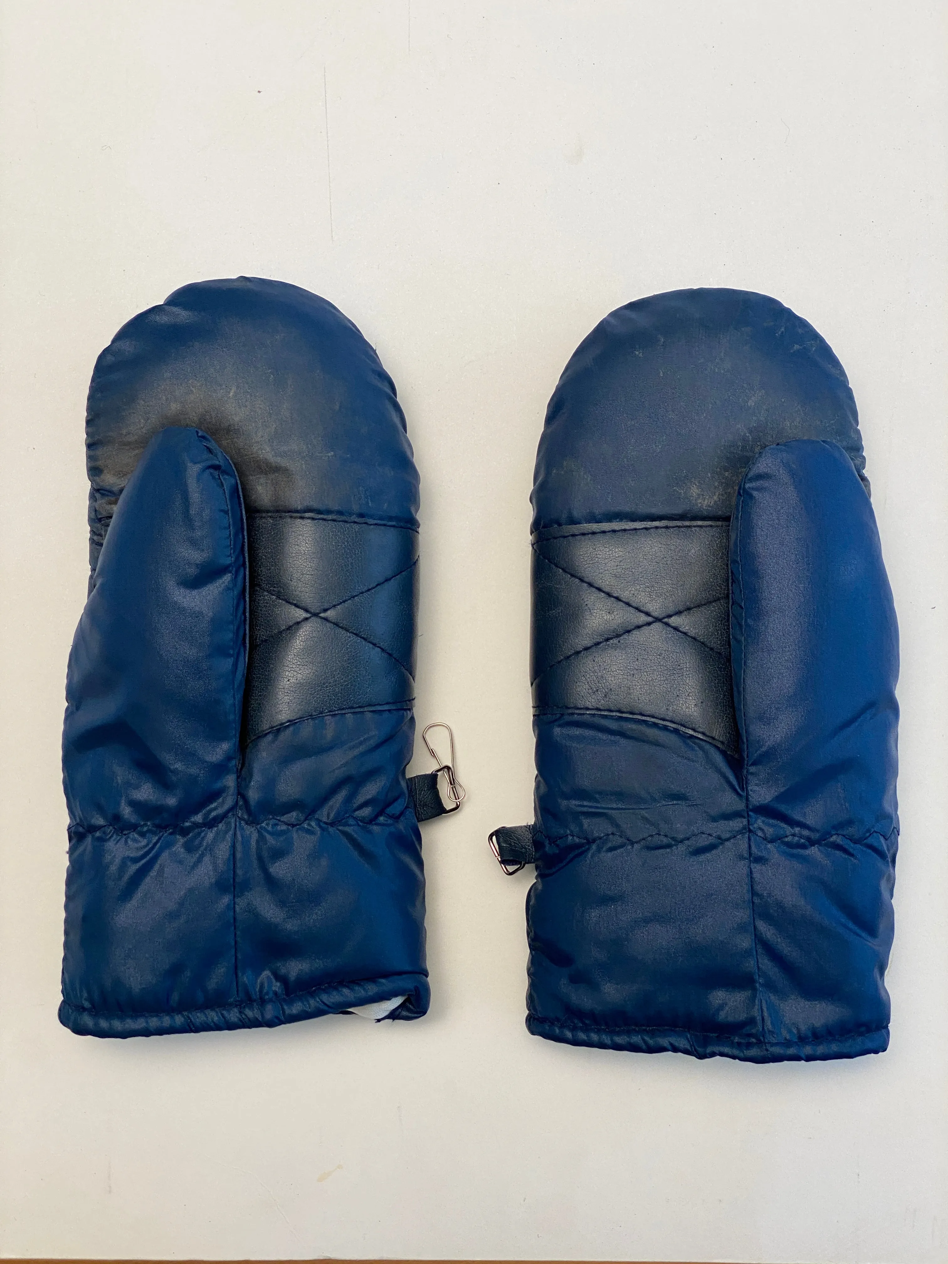 Vintage Sears Blue Winter Mittens Gloves (Medium)