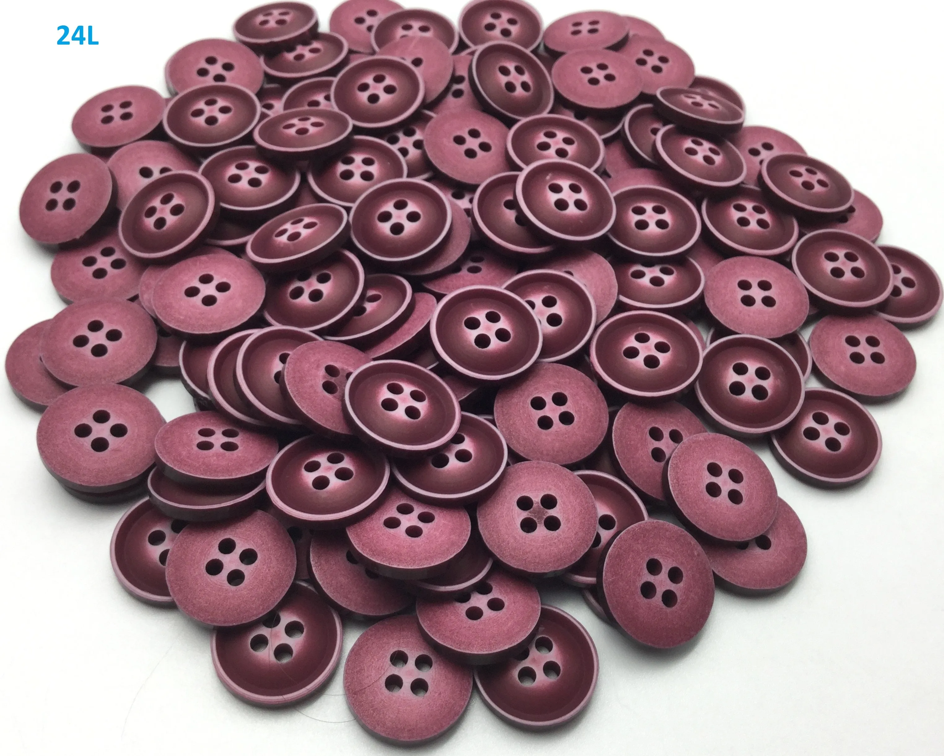 Violet Four Hole Plastic Button