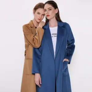 Water Ripple Double-Sided Cashmere Coat