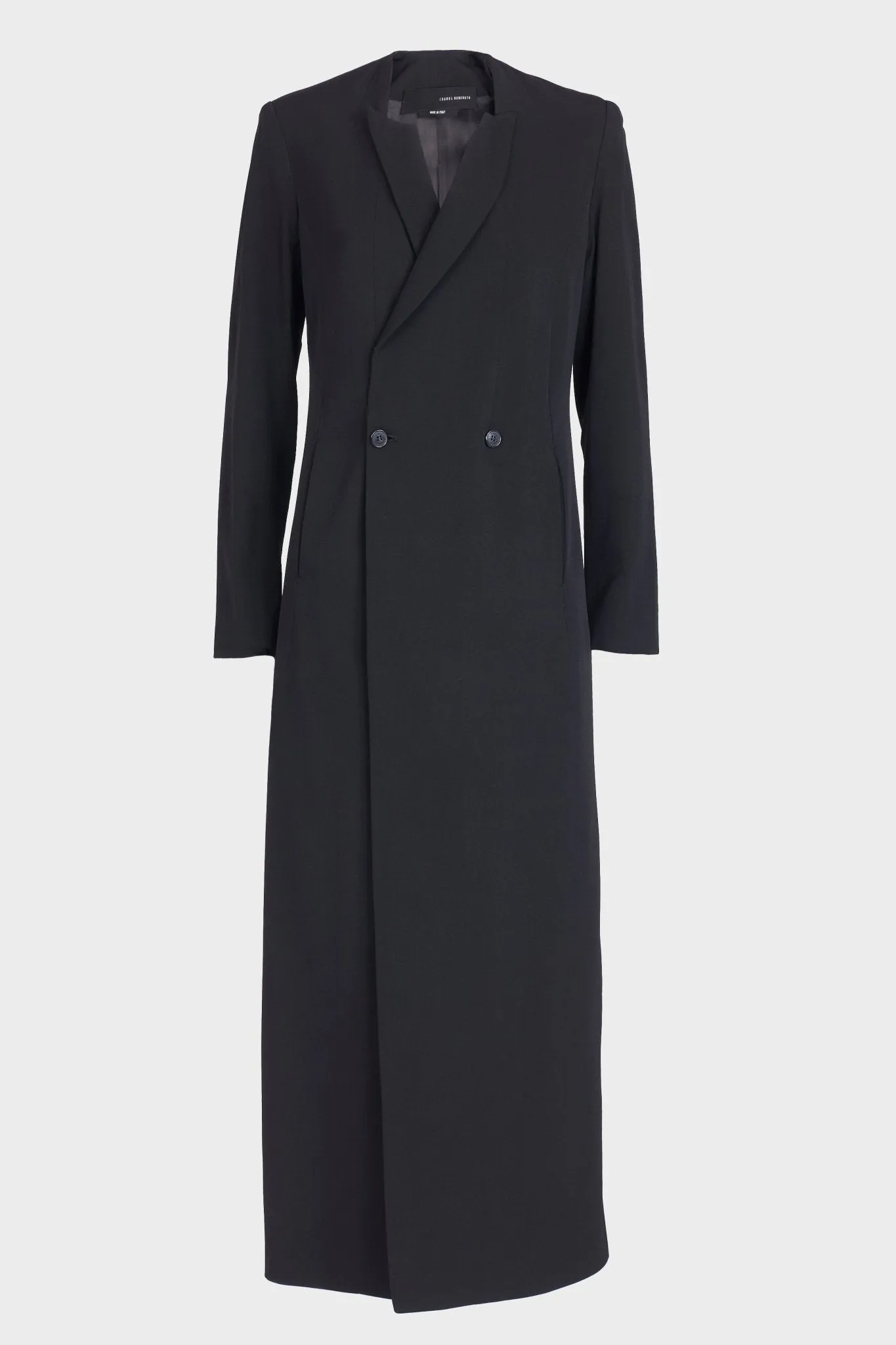 Wool and Viscose Double Breast Long Coat