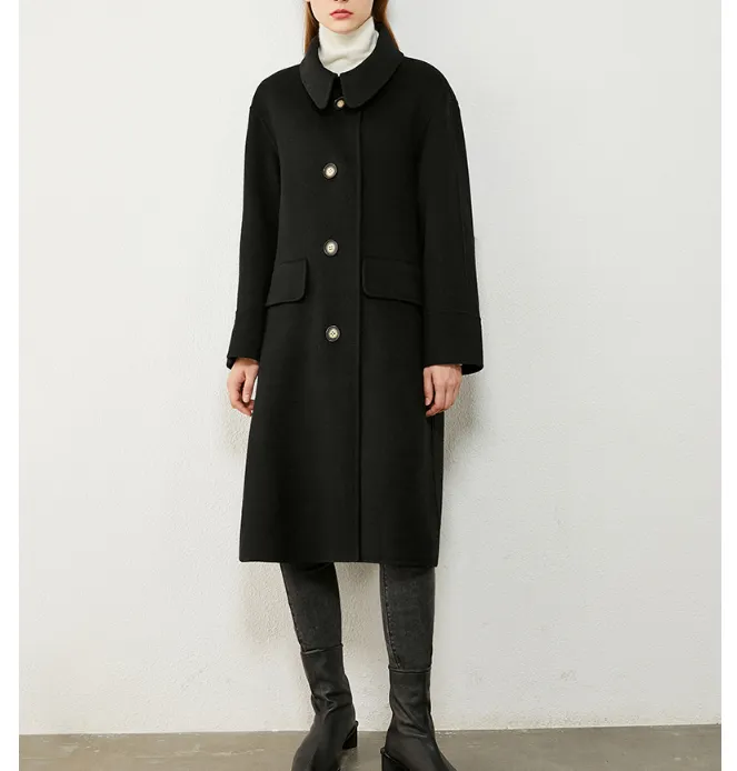 Wool Coat Handmade Long Warm Women Wool Coat Jacket/ 2200